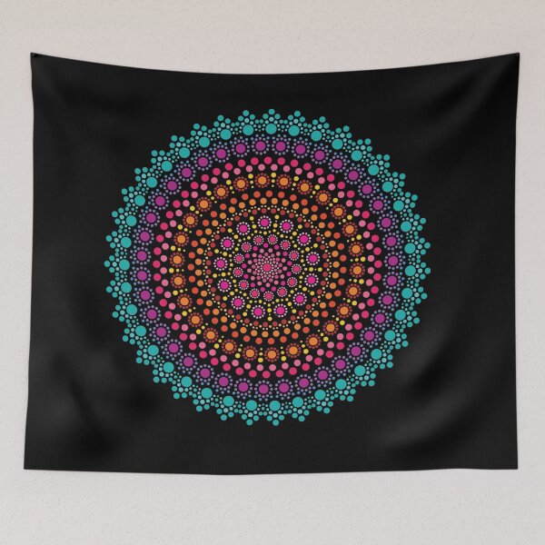 Item preview, Aboriginal Art Aborigine Australian Indigenous aboriginal Flag autochthon Bigambul Points Circle Colors Summer Day Gift For Mother dotart Sister Painting Mom Mosaic designed and sold by MeryemSpace.