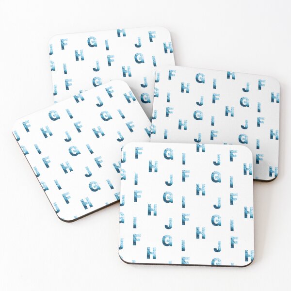Item preview, Ocean Waves Alphabet Sticker Pack (F, G, H, I, J) designed and sold by LiveAndGlow.