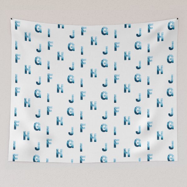 Item preview, Ocean Waves Alphabet Sticker Pack (F, G, H, I, J) designed and sold by LiveAndGlow.