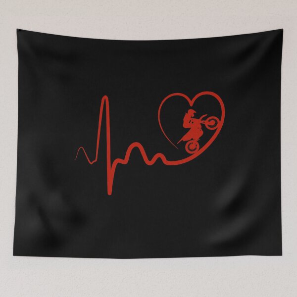 Item preview, dirt bike heartbeat designed and sold by alfa-rouk.