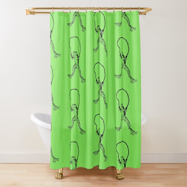 Frog Jumping Celebration  Shower Curtain