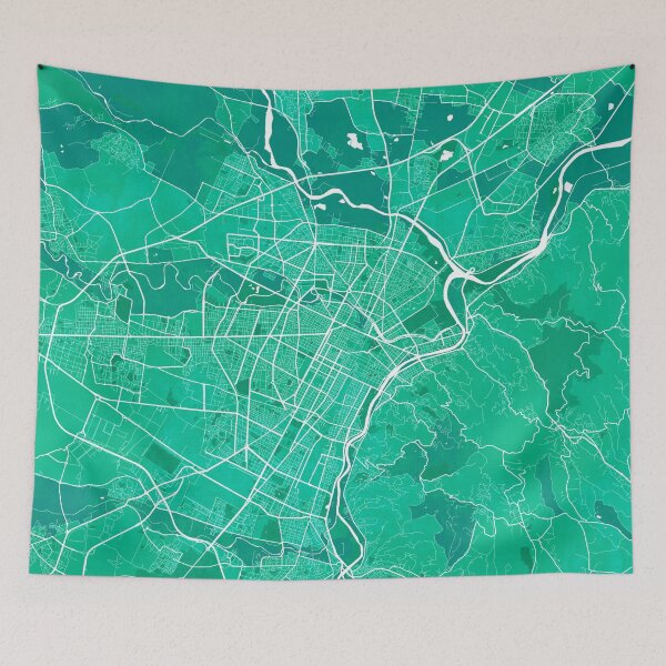 Item preview, Turin City Map of Piedmont, Italy - Watercolor designed and sold by deMAP.
