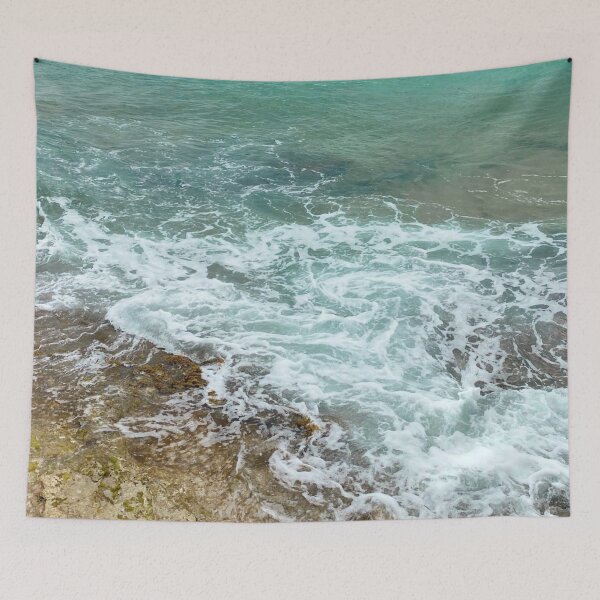 Item preview, Beautiful Blue Crashing Waves With White Sea Foam designed and sold by Barolina.