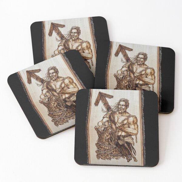 Item preview, Tyr - Nordic God Pyrography Print, Wood Texture designed and sold by BTW-byMargo.