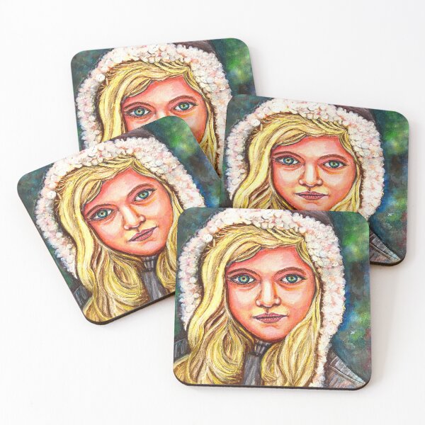 Item preview, Blond girl in winter outfit designed and sold by Carrot-4Thought.