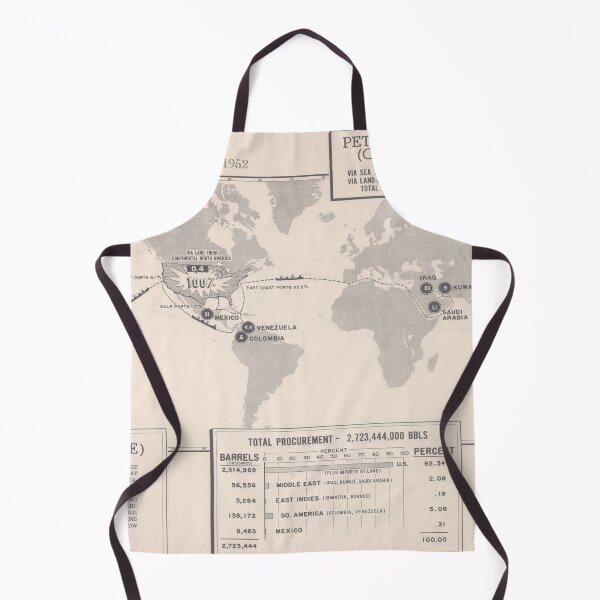 Item preview, Old US Petroleum Import Map (1954) Vintage World Crude Oil Shipping Atlas designed and sold by BravuraMedia.