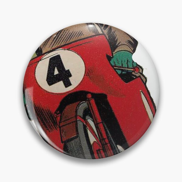 Item preview, Vintage Motorcyle Racer cartoon, comic, scooter, cycle, moped, goggles, helmet, motocross racer designed and sold by Nostrathomas66.