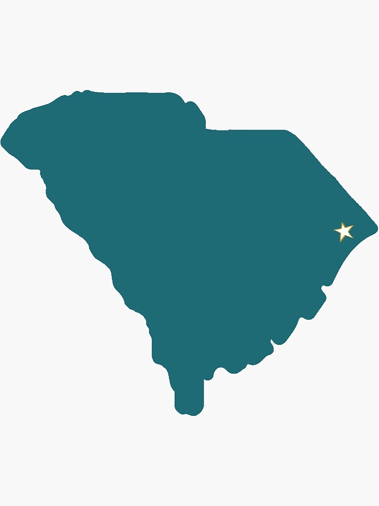 "Coastal Carolina South Carolina Outline" Sticker for Sale by