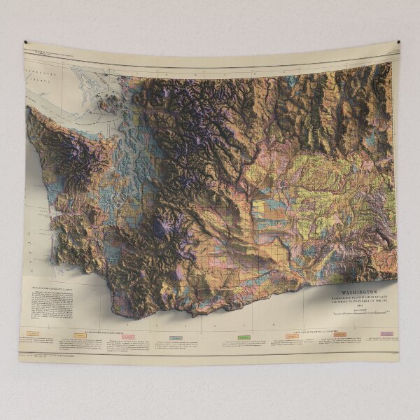 Item preview, 1949 Washington Soil Map digitally-rendered designed and sold by ThinkAboutMaps.