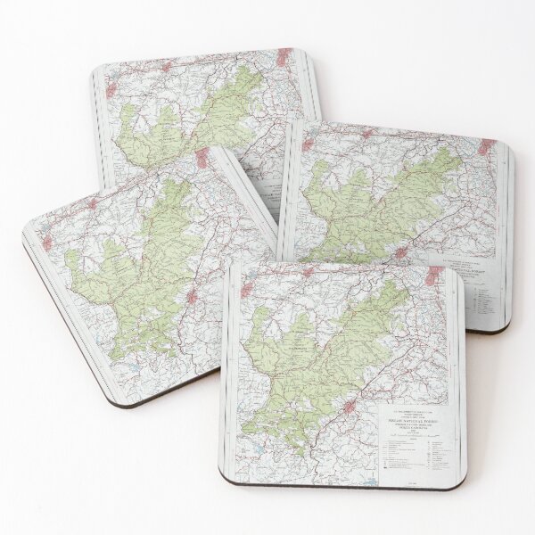Item preview, Old Pisgah National Forest Map (1966) Vintage NC Appalachian Mountains Woodland Reserve Atlas designed and sold by BravuraMedia.