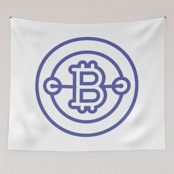 Item preview, Crypto Currency Bit Fill Style Icon (white) designed and sold by MIDDLX.
