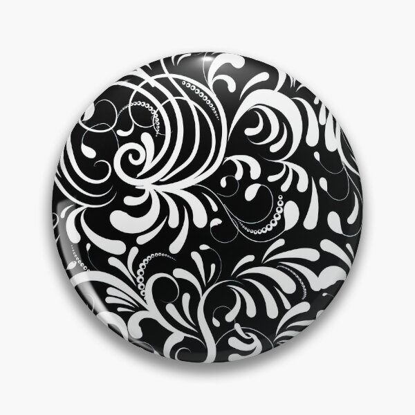 Item preview, Floral Black and White Paisley Pattern, Black and White designed and sold by graphic-genie.