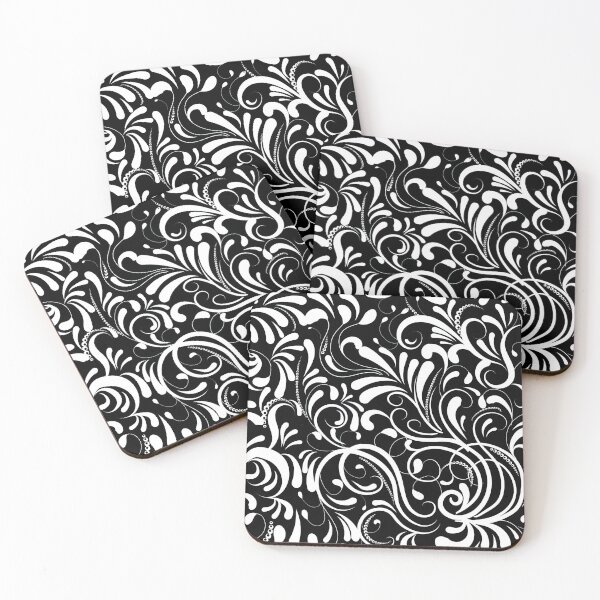 Item preview, Floral Black and White Paisley Pattern, Black and White designed and sold by graphic-genie.