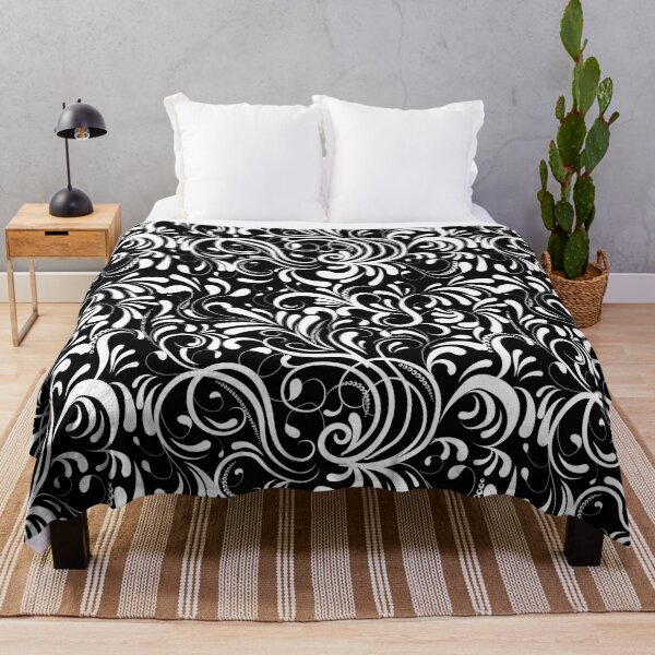 Item preview, Floral Black and White Paisley Pattern, Black and White designed and sold by graphic-genie.