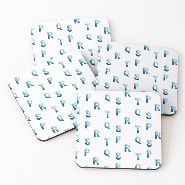 Item preview, Ocean Waves Alphabet Sticker Pack (P, Q, R, S, T) designed and sold by LiveAndGlow.