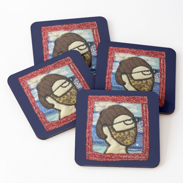 Item preview, Self Portrait (Micro Quilt Series 6”x4” quilted fabric & clothing) designed and sold by SAMGordonART.
