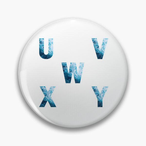 Item preview, Ocean Waves Alphabet Sticker Pack (U, V, W, X, Y) designed and sold by LiveAndGlow.