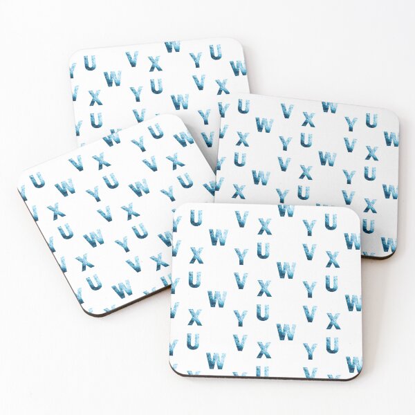 Item preview, Ocean Waves Alphabet Sticker Pack (U, V, W, X, Y) designed and sold by LiveAndGlow.