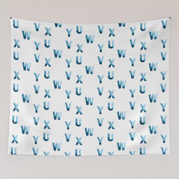 Item preview, Ocean Waves Alphabet Sticker Pack (U, V, W, X, Y) designed and sold by LiveAndGlow.