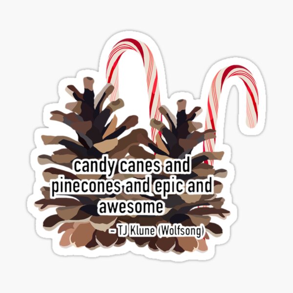 "Candy Canes and Pinecones and Epic and Awesome" Sticker for Sale by Plutoaddict Redbubble