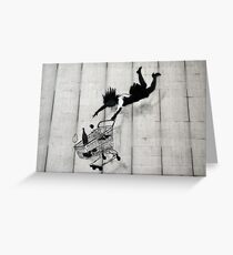Shopping Trolley Girl Greeting Card
