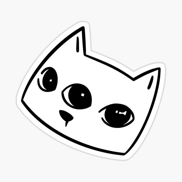 space cat doodle Sticker
