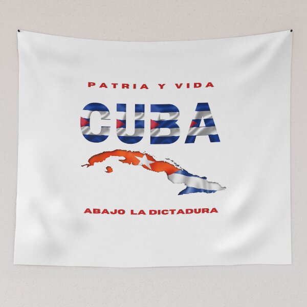 Item preview, Patria y vida cuban flag abajo la dictadura  designed and sold by pacho5677.