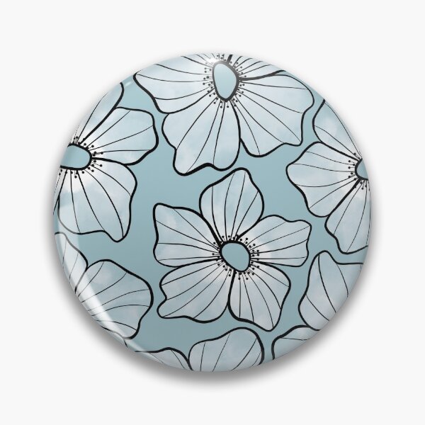 Artikelvorschau, Weiße Anemone - Blau entworfen und verkauft von PaintdFoxStudio.