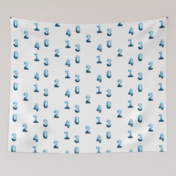 Item preview, Ocean Waves Numbers Sticker Pack (0, 1, 2, 3, 4) designed and sold by LiveAndGlow.