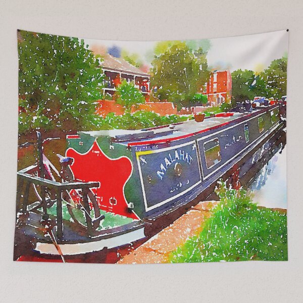 Artikelvorschau, Die Narrowboat Malahat entlang des Nottingham Canal entworfen und verkauft von Douglas E. Welch Design and Photography.