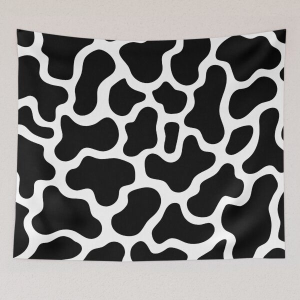 Item preview, Black and white cow pattern background illustration. designed and sold by Tuesday-Project.