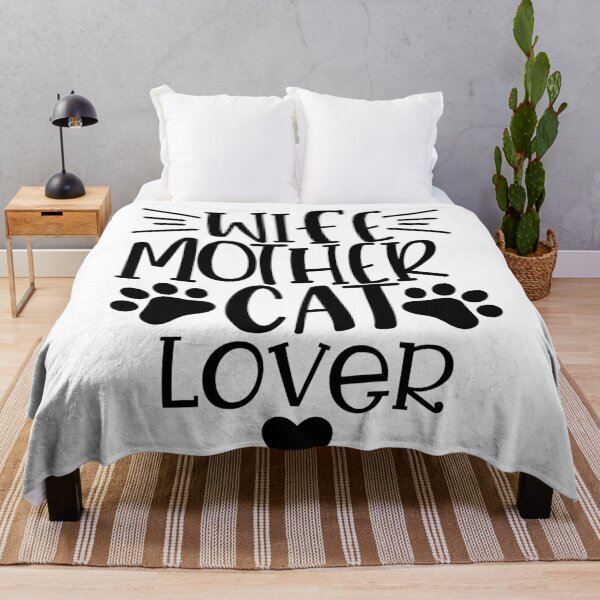 Item preview, Wife Mother Cat Lover. Funny Cat Mom Quote. designed and sold by That Cheeky Tee.