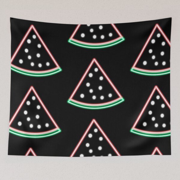 Item preview, Neon Red and Green Watermelon Slice Drawing designed and sold by ADreamWorld.