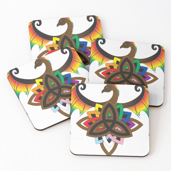Item preview, Phoenix Triquetra, Progressive Pride colors designed and sold by AroAceAunt.
