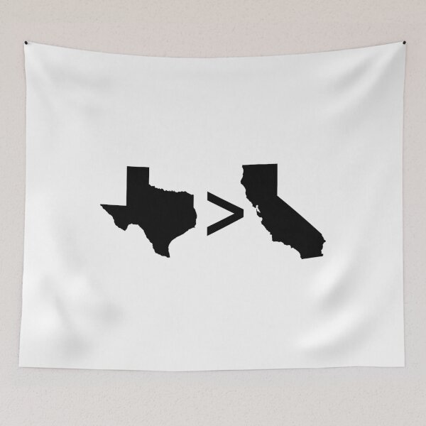 Item preview, Texas is Greater Than California Black designed and sold by Bo-Bros-Tees.