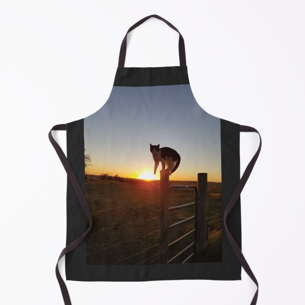 Item preview, Nature Design - Cat on Post in front of Sunset designed and sold by joyofnature.