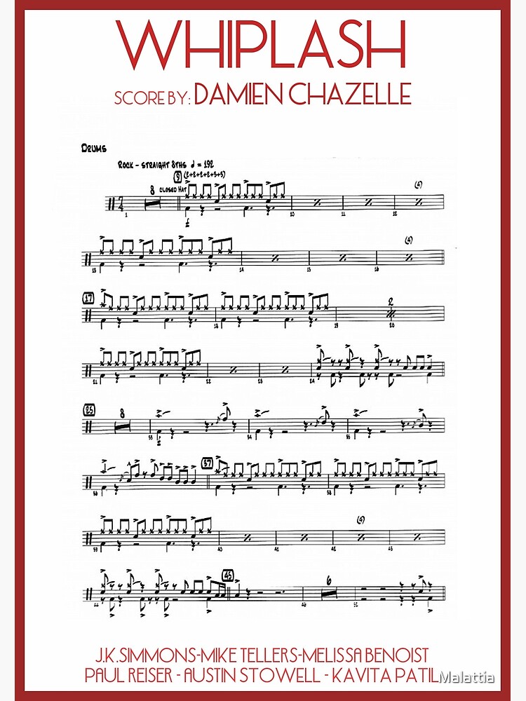 Whiplash drum deals sheet music