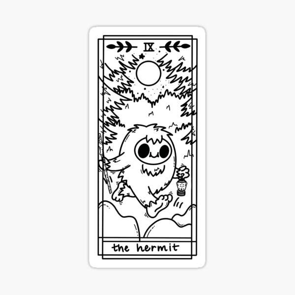 Item preview, Bigfoot - The Hermit / Cryptid Cutie Tarot  designed and sold by JulesStewart.