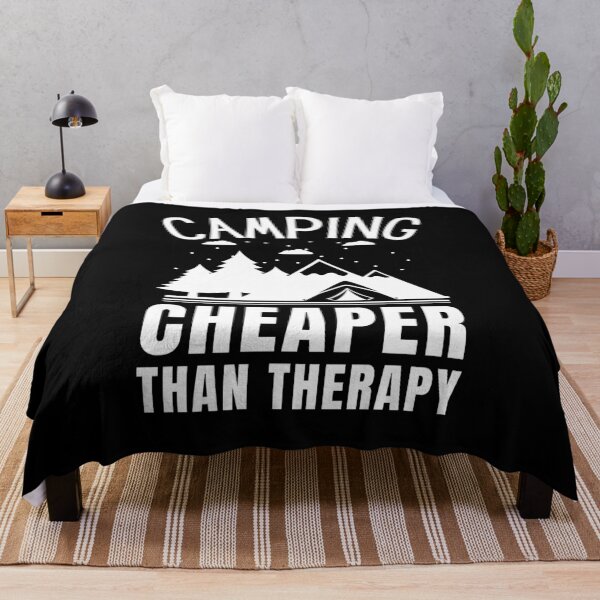 Item preview, Camping Cheaper Than Therapy designed and sold by Crafty-Mornings.