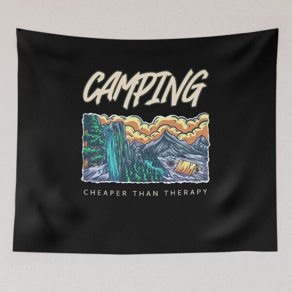 Item preview, Camping Cheaper Than Therapy designed and sold by Crafty-Mornings.