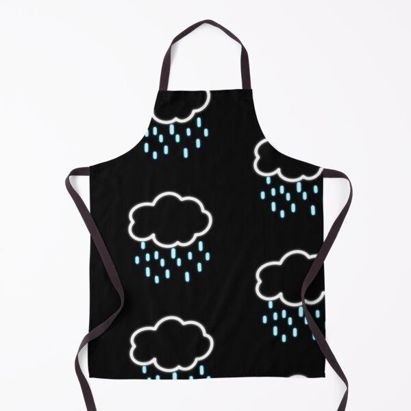Item preview, Neon White Cloud with Blue Rain Drawing designed and sold by ADreamWorld.