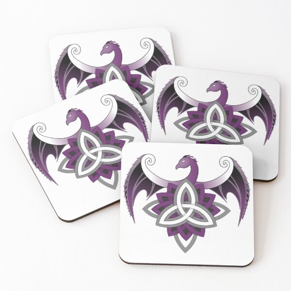 Item preview, Phoenix Triquetra, Asexual Pride colors designed and sold by AroAceAunt.