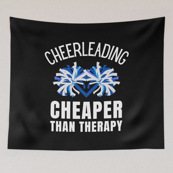 Item preview, Cheerleading Cheaper Than Therapy designed and sold by Crafty-Mornings.
