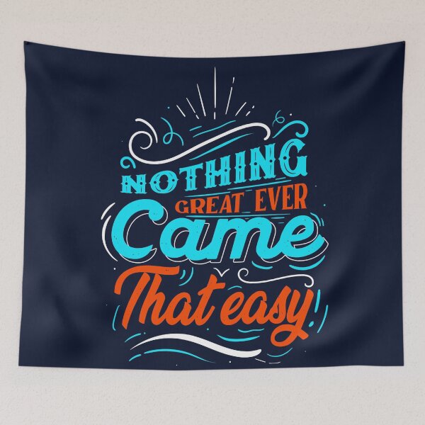 Item preview, Positive Lettering Nothing Great Ever Came That Easy Background designed and sold by Peekonet.