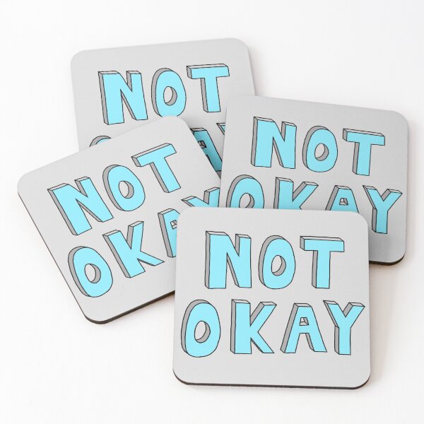 Item preview, Not Okay - Blue designed and sold by TheeForestFox Shop.