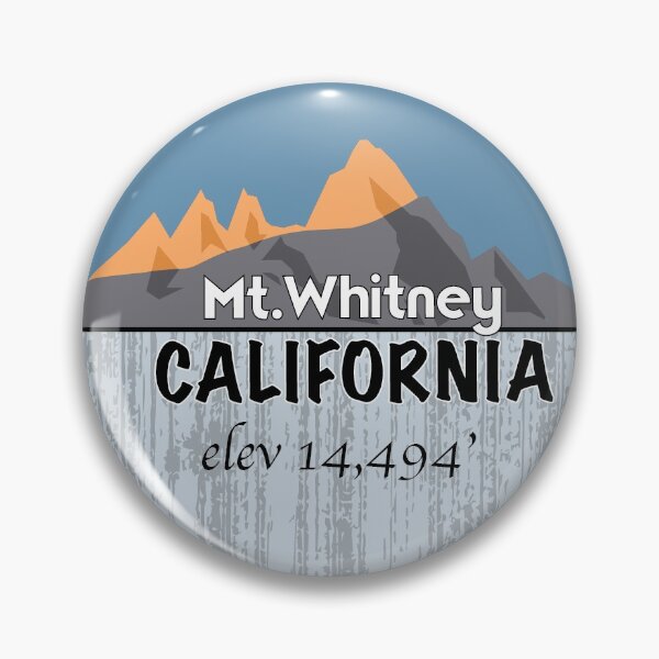 Item preview, Whitney Peak California - State Highpoint #02 designed and sold by PeakButtons.