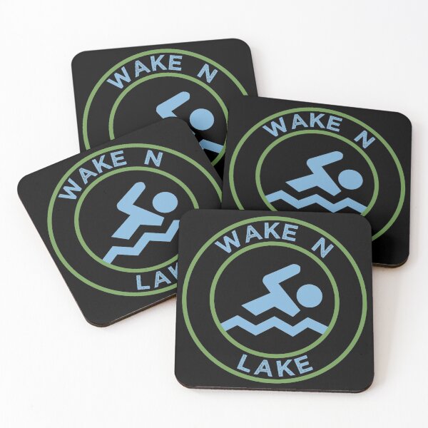 Item preview, Wake N Lake Funny Lake Swimming Summer Camping  Outdoors designed and sold by TKsTees.
