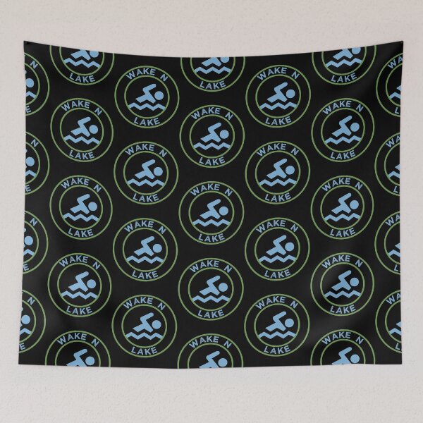 Item preview, Wake N Lake Funny Lake Swimming Summer Camping  Outdoors designed and sold by TKsTees.