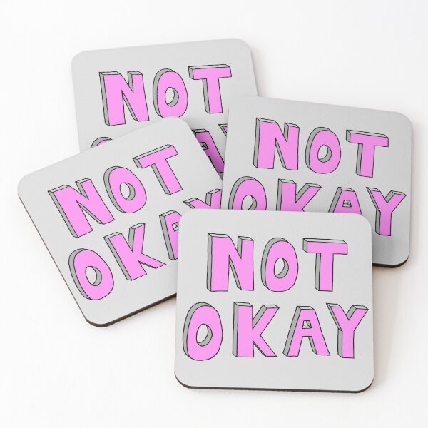 Item preview, Not Okay - Pink designed and sold by TheeForestFox Shop.
