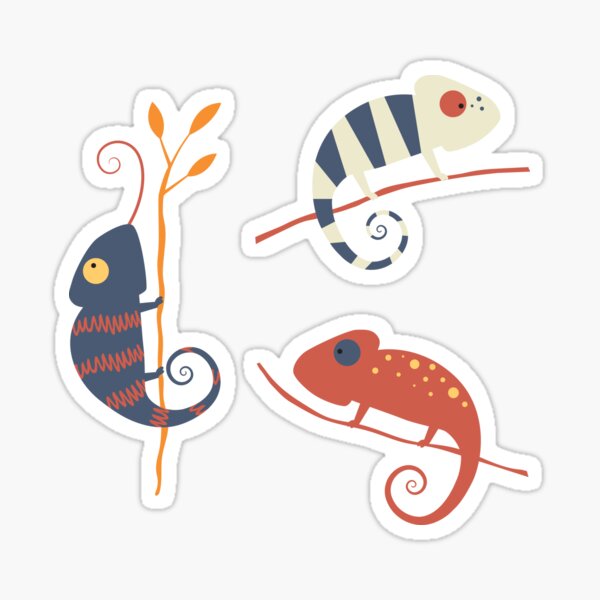 Sunshine Chameleon Sticker
